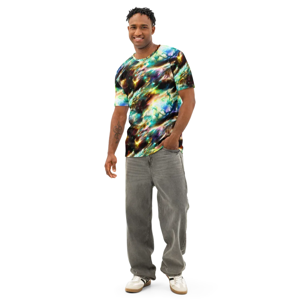 Opal Thunder on Men's Cotton Crew Neck T-Shirt — Front