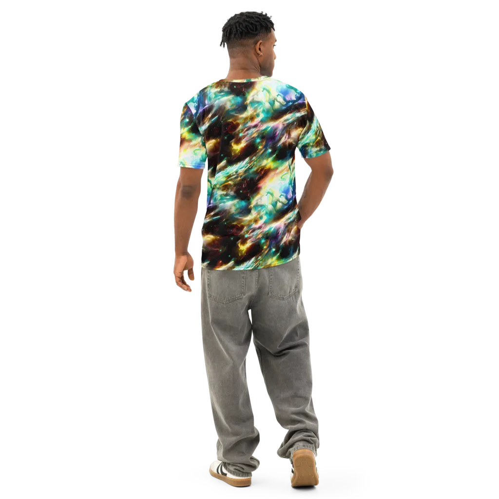 Opal Thunder on Men's Cotton Crew Neck T-Shirt — Back