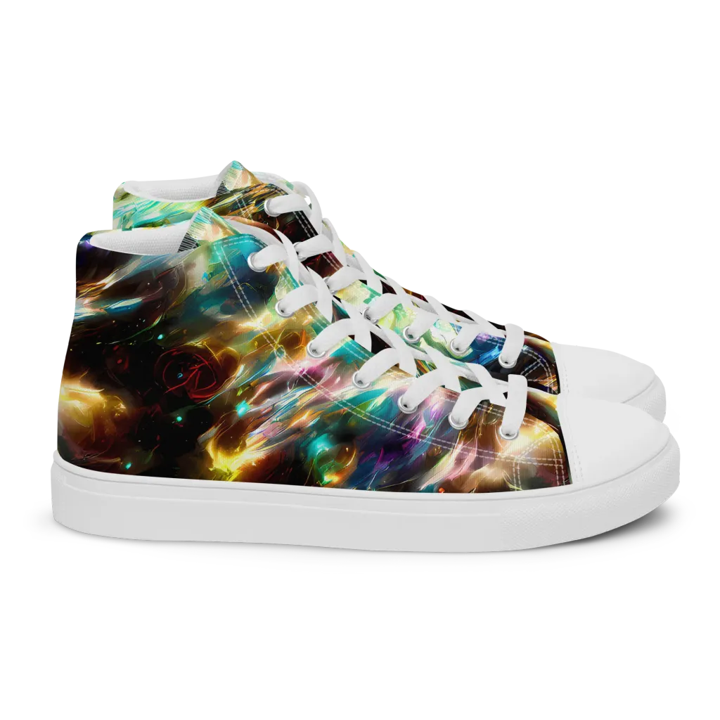 Opal Thunder on Women's High Top Canvas Shoes — Right