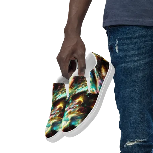 Opal Thunder on a Men's Slip-On Canvas Shoes