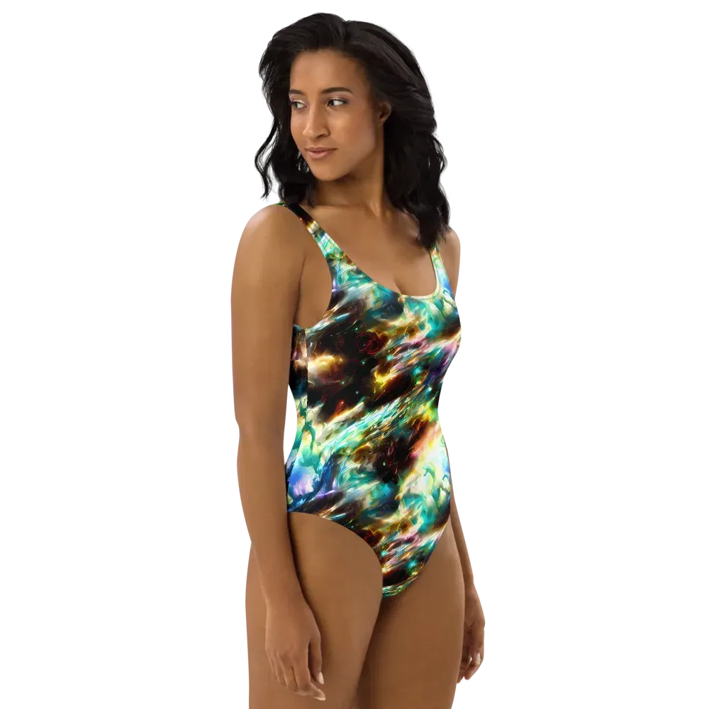 Opal Thunder on One-Piece Swimsuit — Right