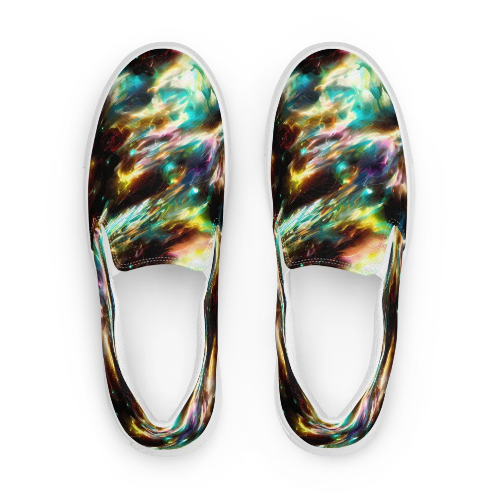 Opal Thunder on Women's Slip-On Canvas Shoes — Front