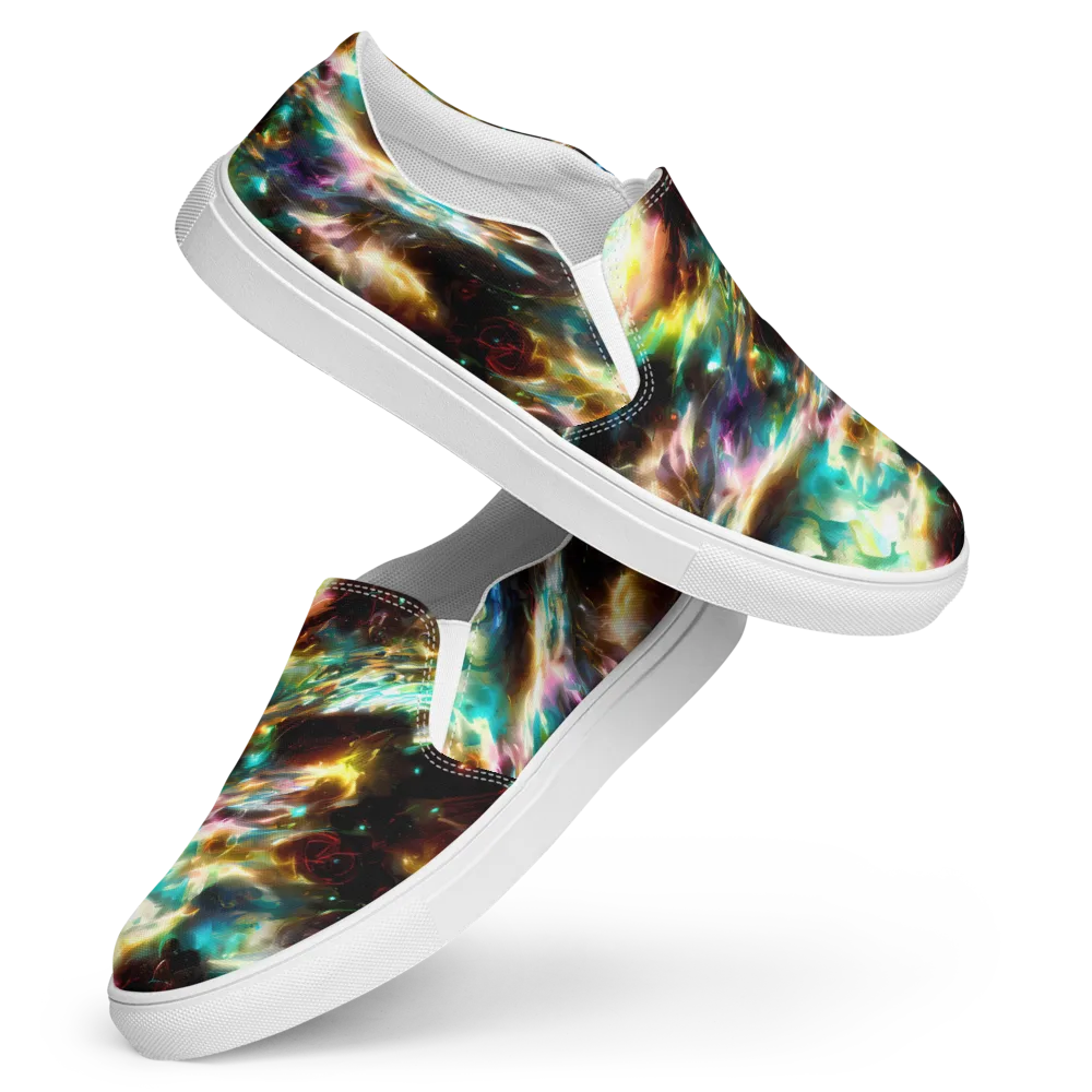 Opal Thunder on Women's Slip-On Canvas Shoes — Front