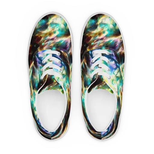 Opal Thunder on a Men's Lace-Up Canvas Shoes