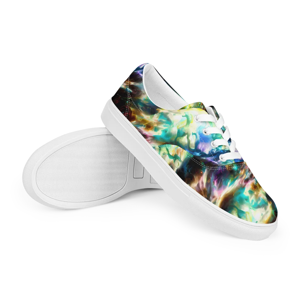 Opal Thunder on Men's Lace-Up Canvas Shoes — Right Front