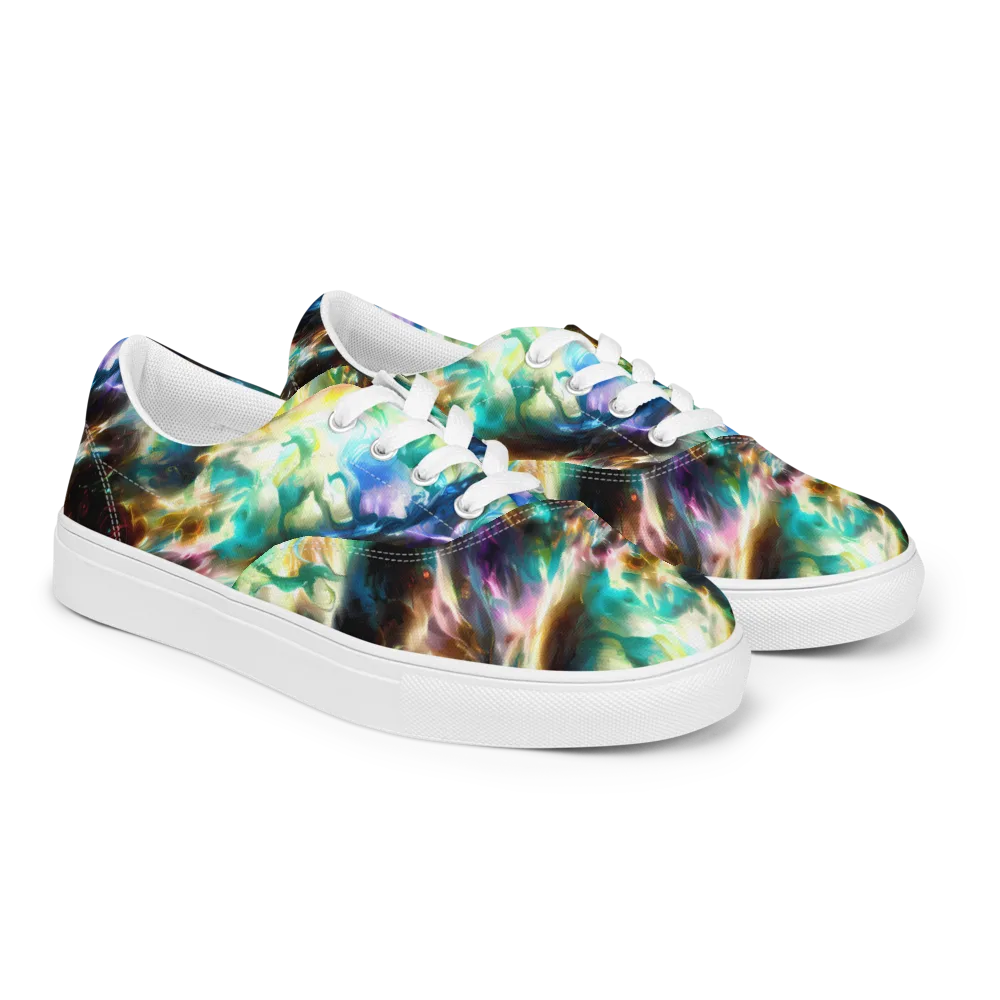 Opal Thunder on Men's Lace-Up Canvas Shoes — Right Front