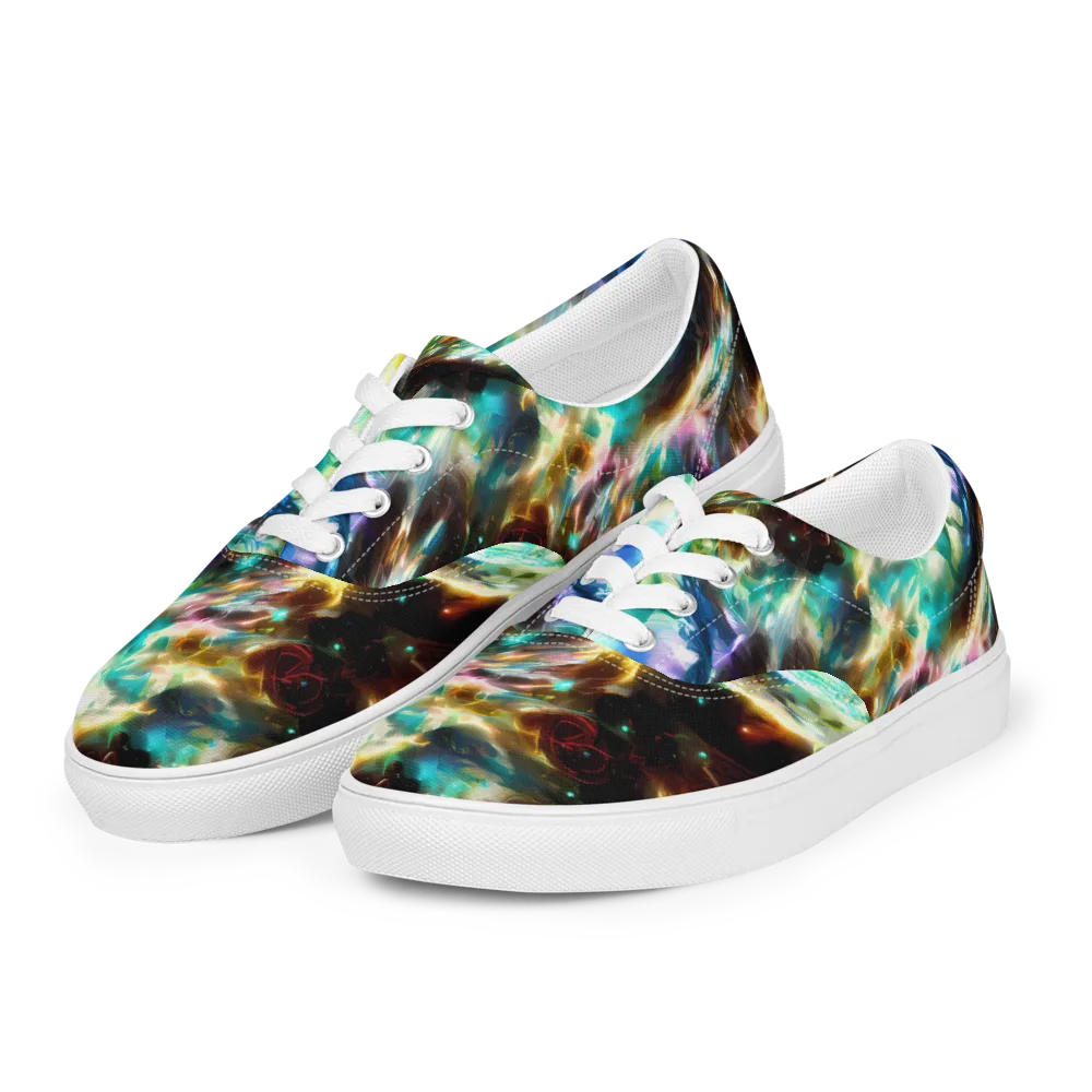 Opal Thunder on Men's Lace-Up Canvas Shoes — Left Front