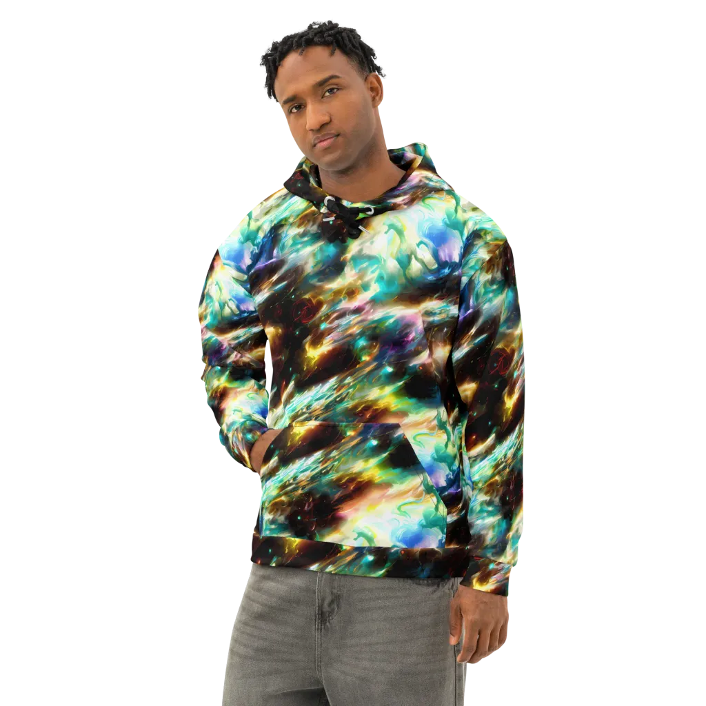 Opal Thunder on Cotton Hoodie — Left Front