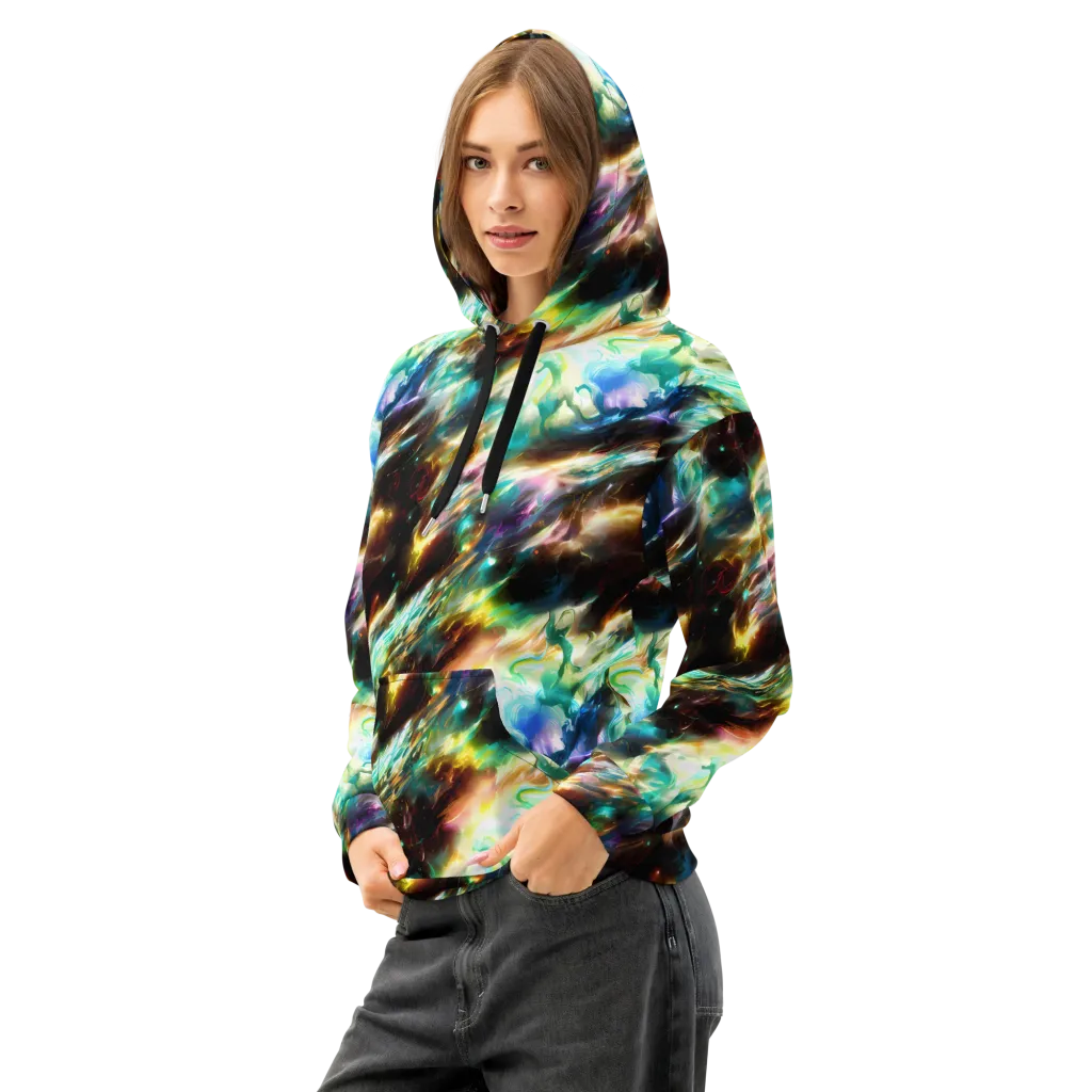 Opal Thunder on Cotton Hoodie — Left Front