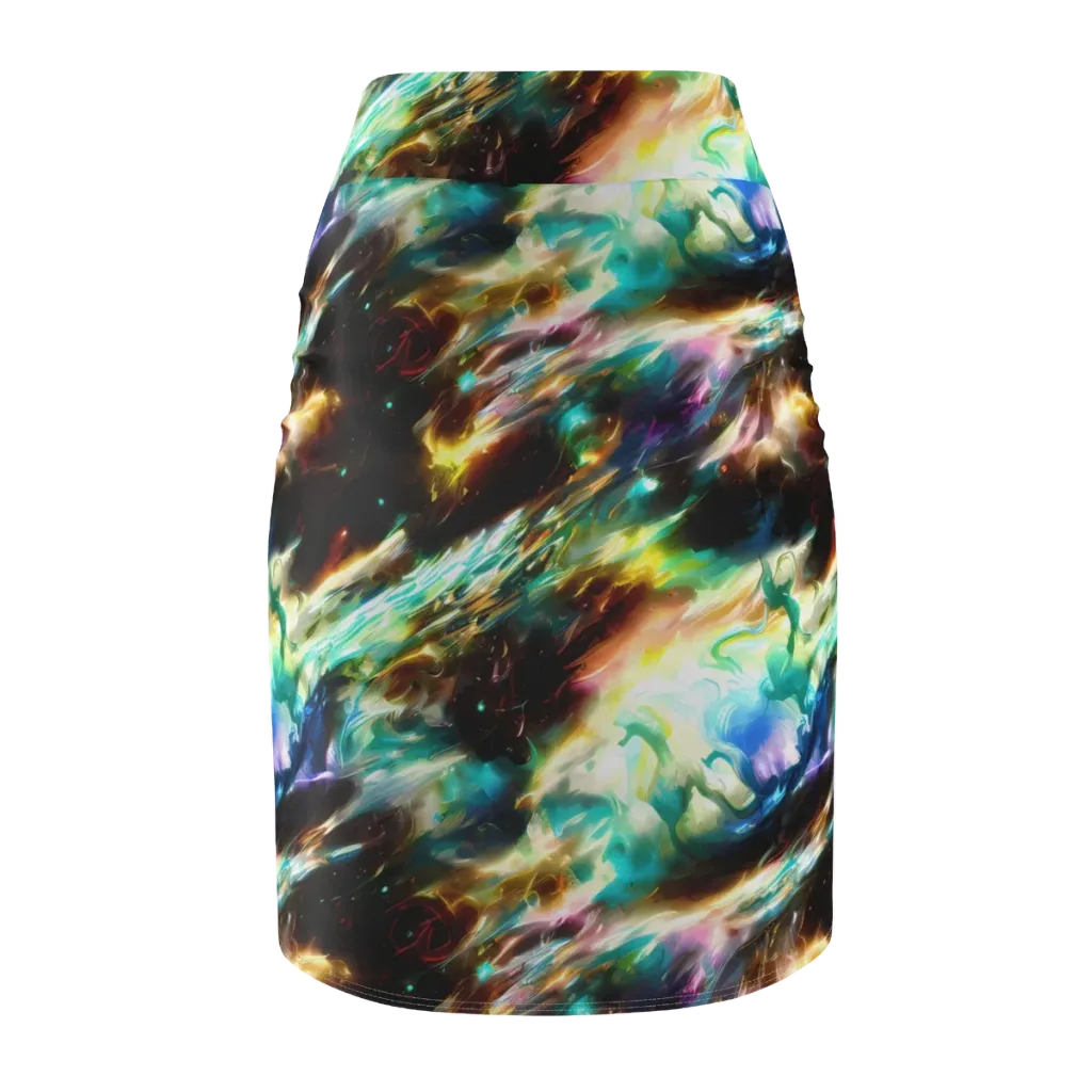 Opal Thunder on Pencil Skirt — Back