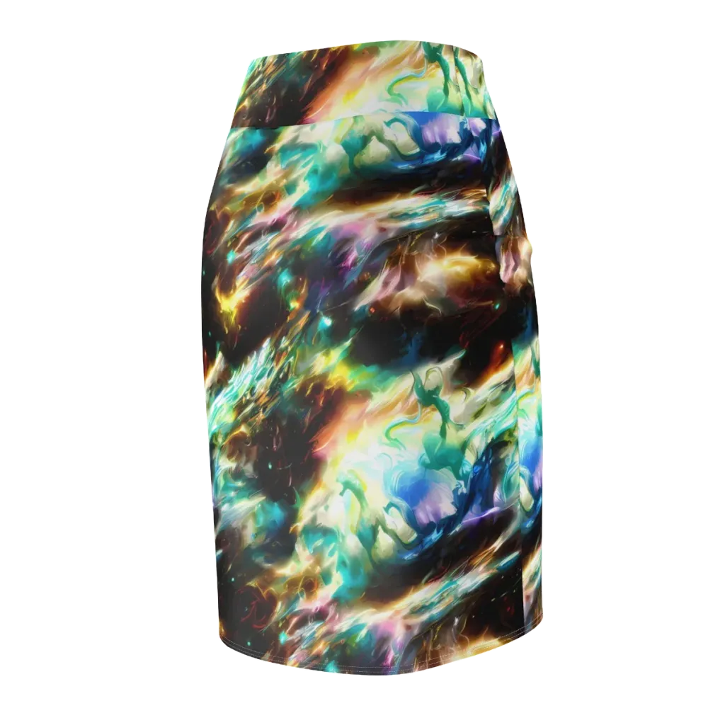 Opal Thunder on Pencil Skirt — Back Side
