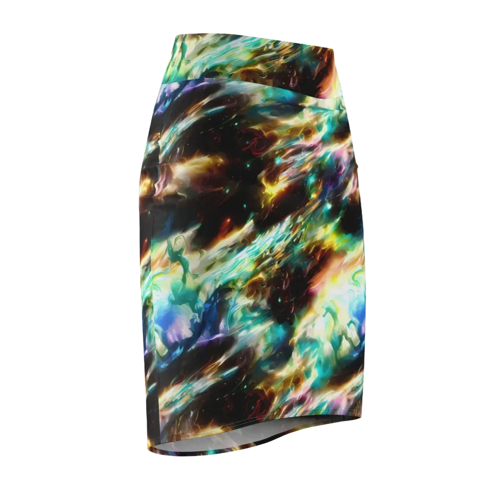 Opal Thunder on Pencil Skirt — Front Side
