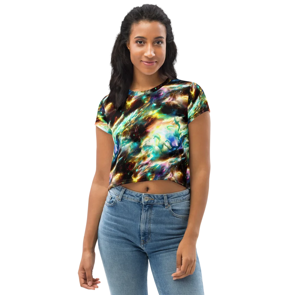 Opal Thunder on Crop Tee — Front
