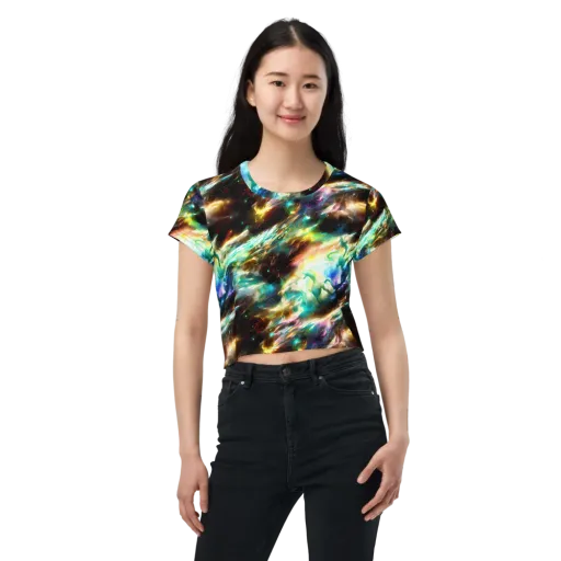 Opal Thunder on a Crop Tee