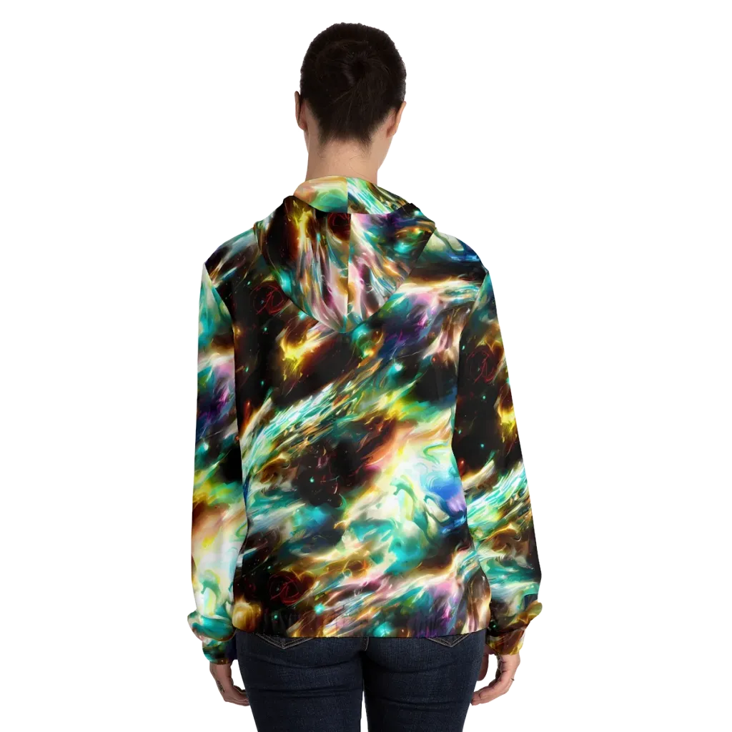 Opal Thunder on Women's Full-Zip Hoodie — Back On Person