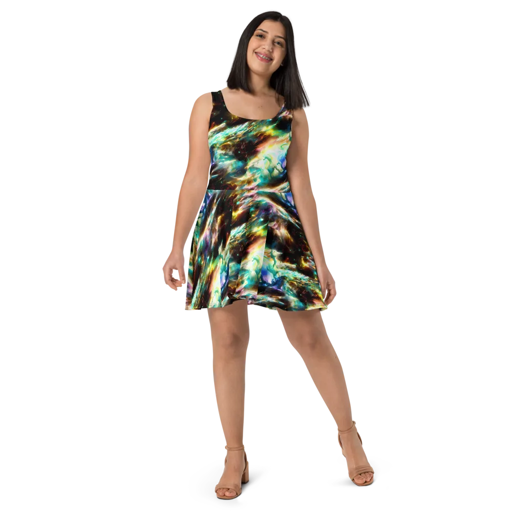 Opal Thunder on Skater Dress — Front