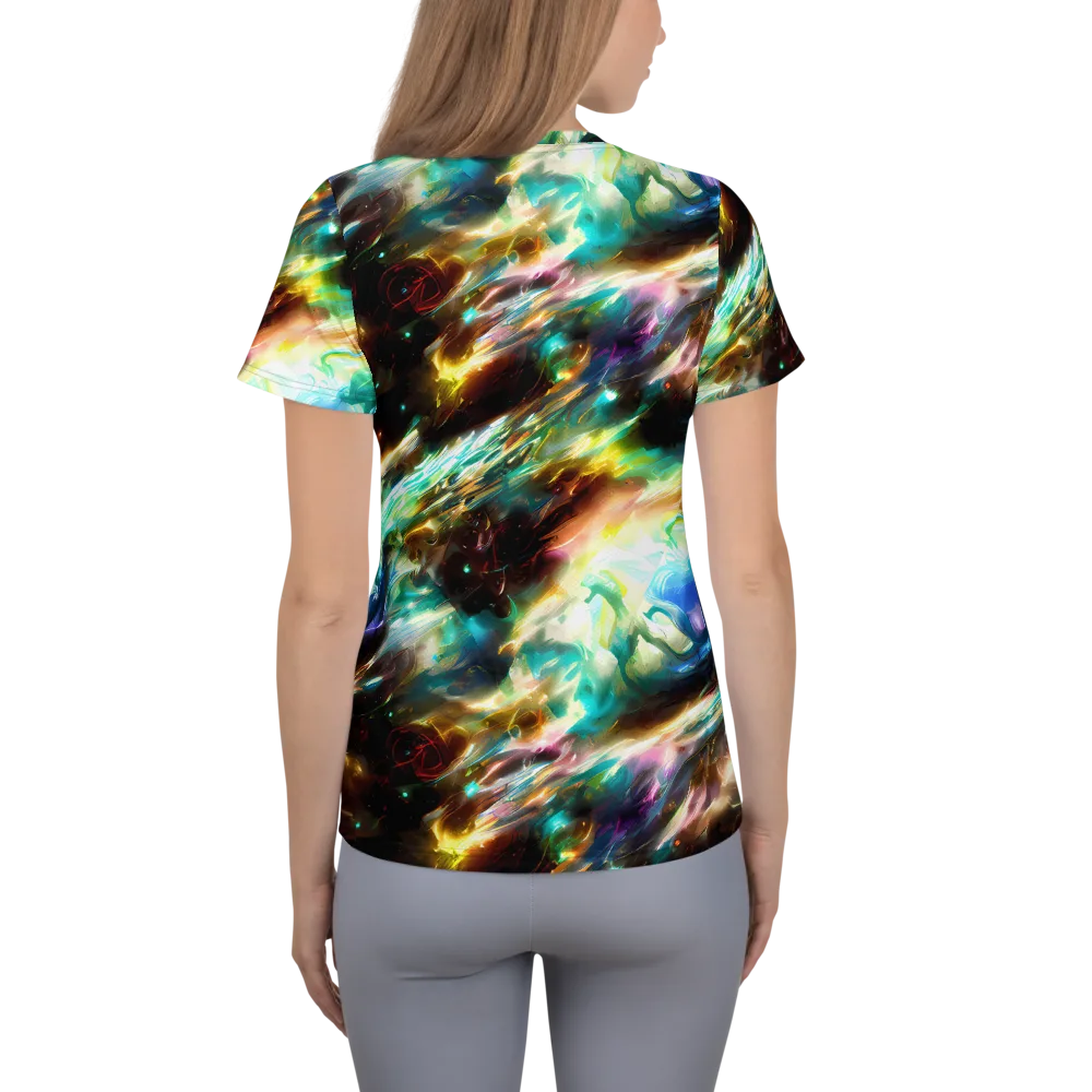 Opal Thunder on Women's Athletic T-Shirt — Back