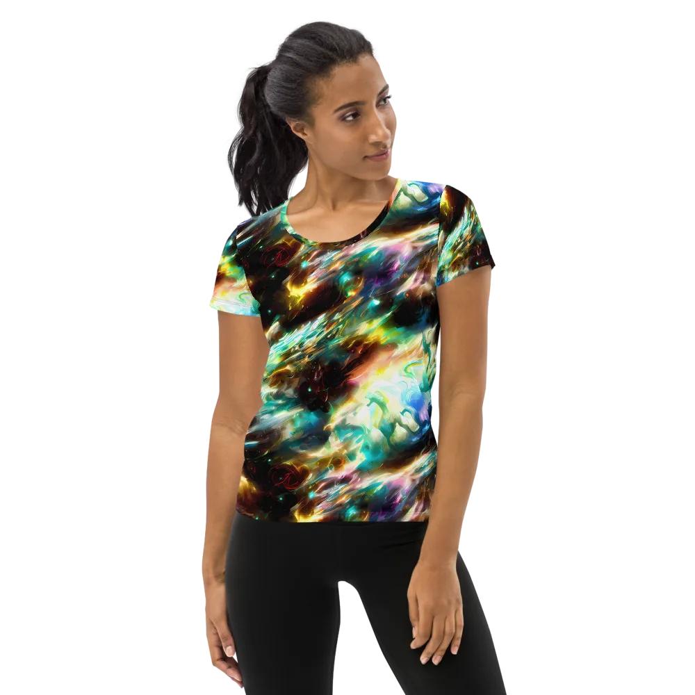 Opal Thunder on Women's Athletic T-Shirt — Front