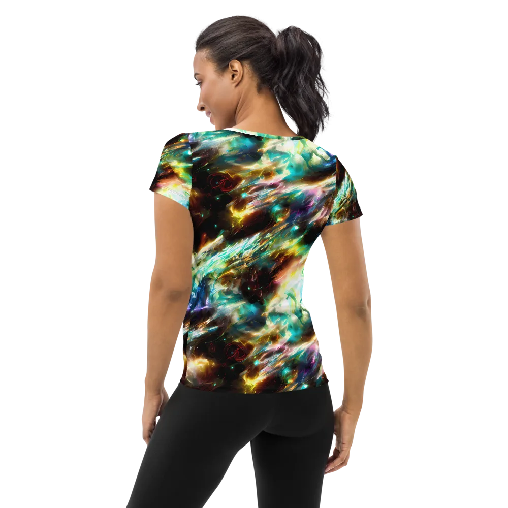 Opal Thunder on Women's Athletic T-Shirt — Back