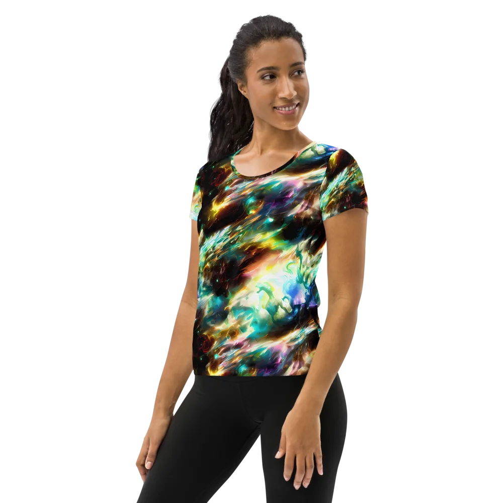 Opal Thunder on Women's Athletic T-Shirt — Left