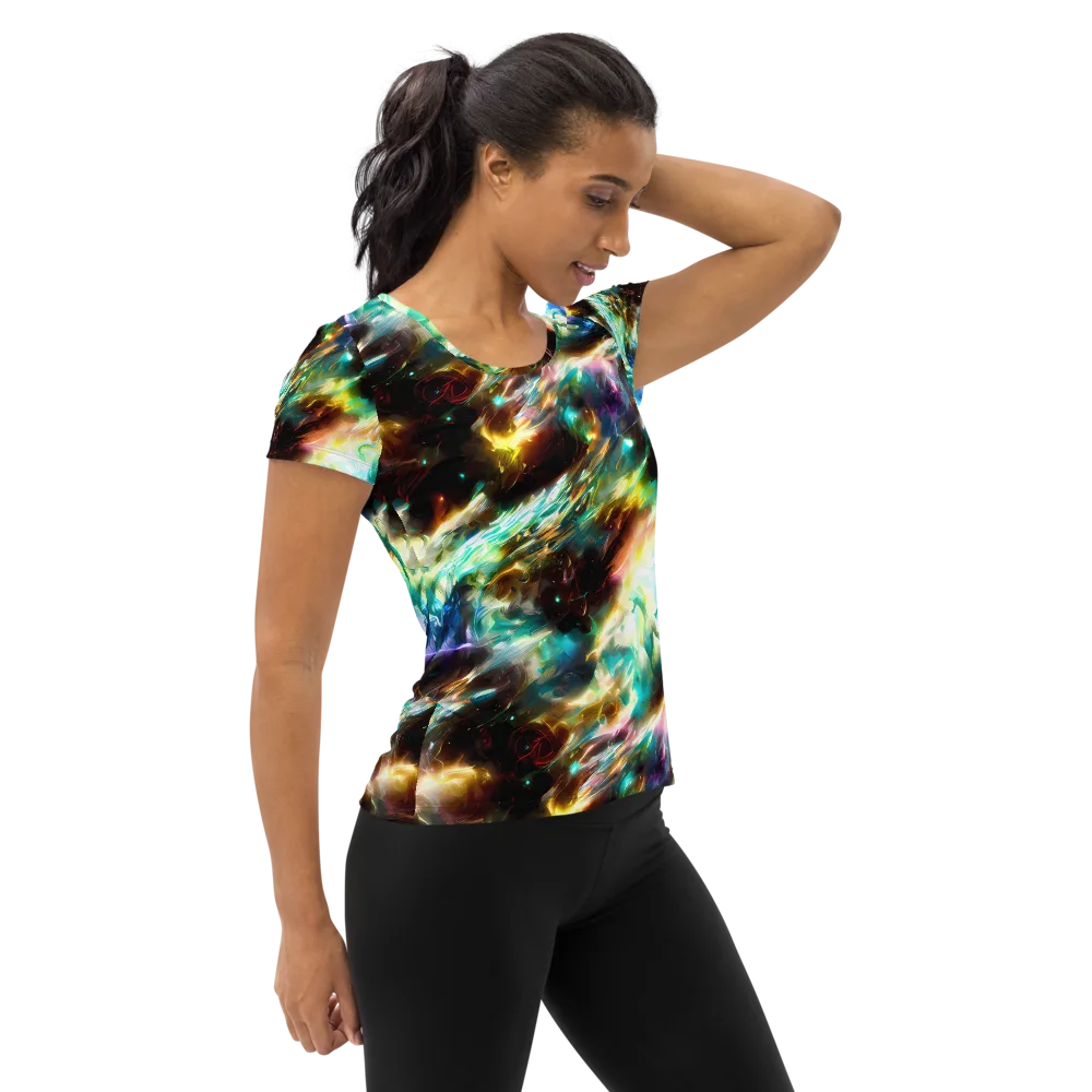 Opal Thunder on Women's Athletic T-Shirt — Right