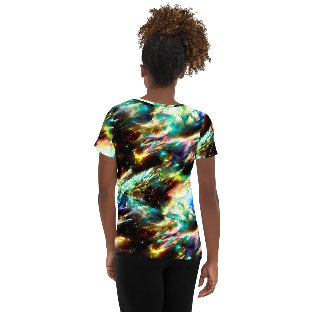 Opal Thunder on Women's Athletic T-Shirt — Back