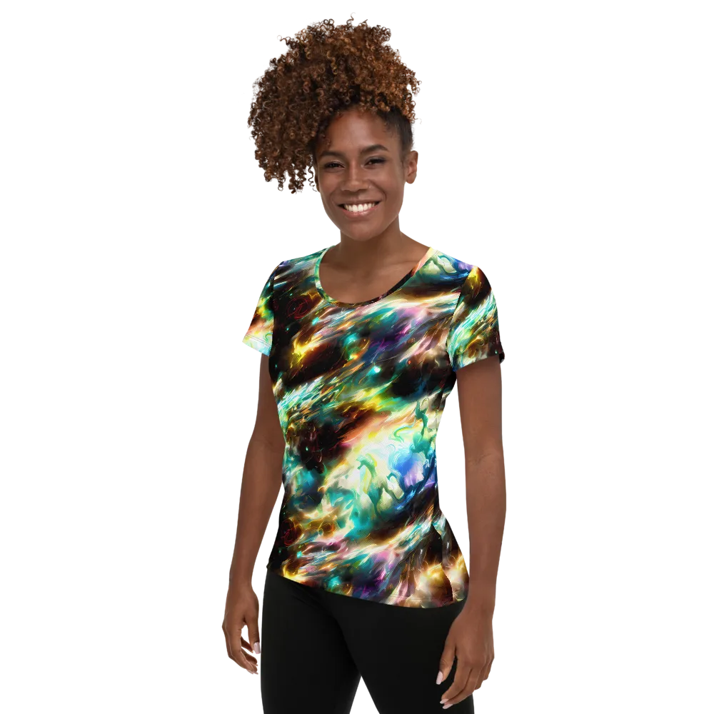 Opal Thunder on Women's Athletic T-Shirt — Left