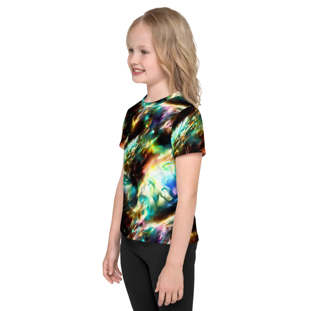 Opal Thunder on Kids Crew Neck T-Shirt — Left