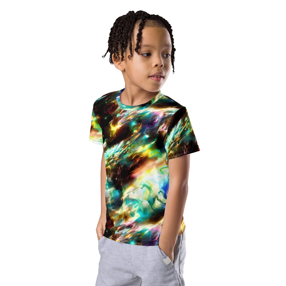 Opal Thunder on Kids Crew Neck T-Shirt — Left Front
