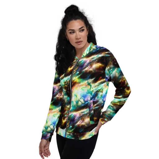 Opal Thunder on a Bomber Jacket