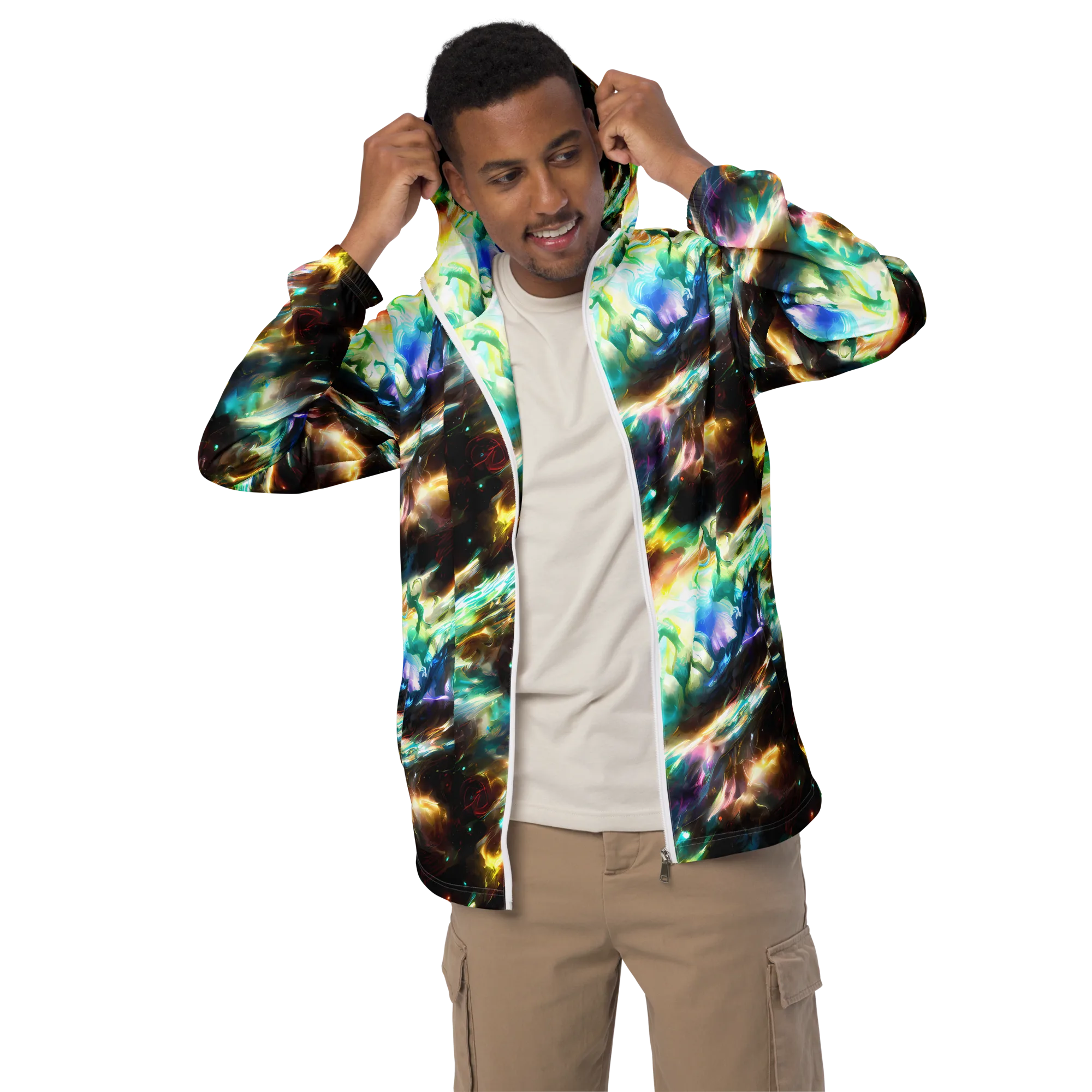 Opal Thunder on Men's Windbreaker — Front