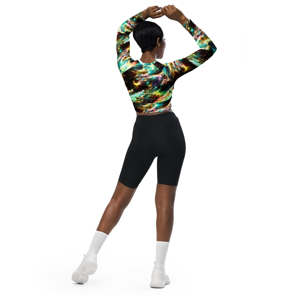 Opal Thunder on Long Sleeve Crop Top — Back