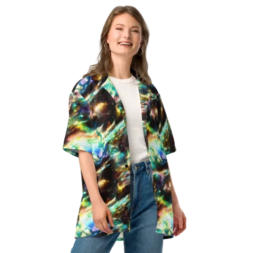 Opal Thunder on a Button Shirt