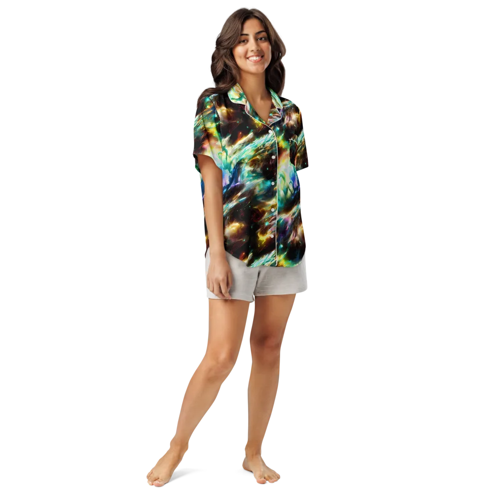 Opal Thunder on Women's Short Sleeve Pajama Top — Front