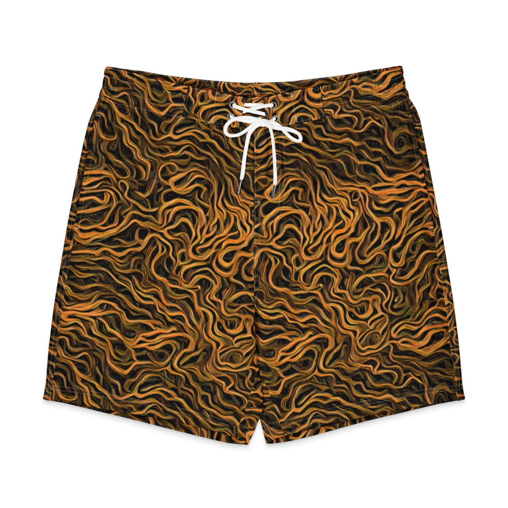 Obsidian Flame on Men's Board Shorts — Front