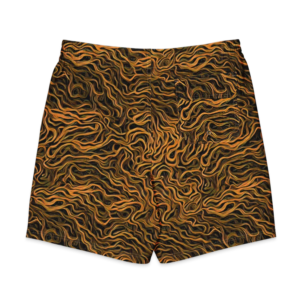 Obsidian Flame on Men's Board Shorts — Back