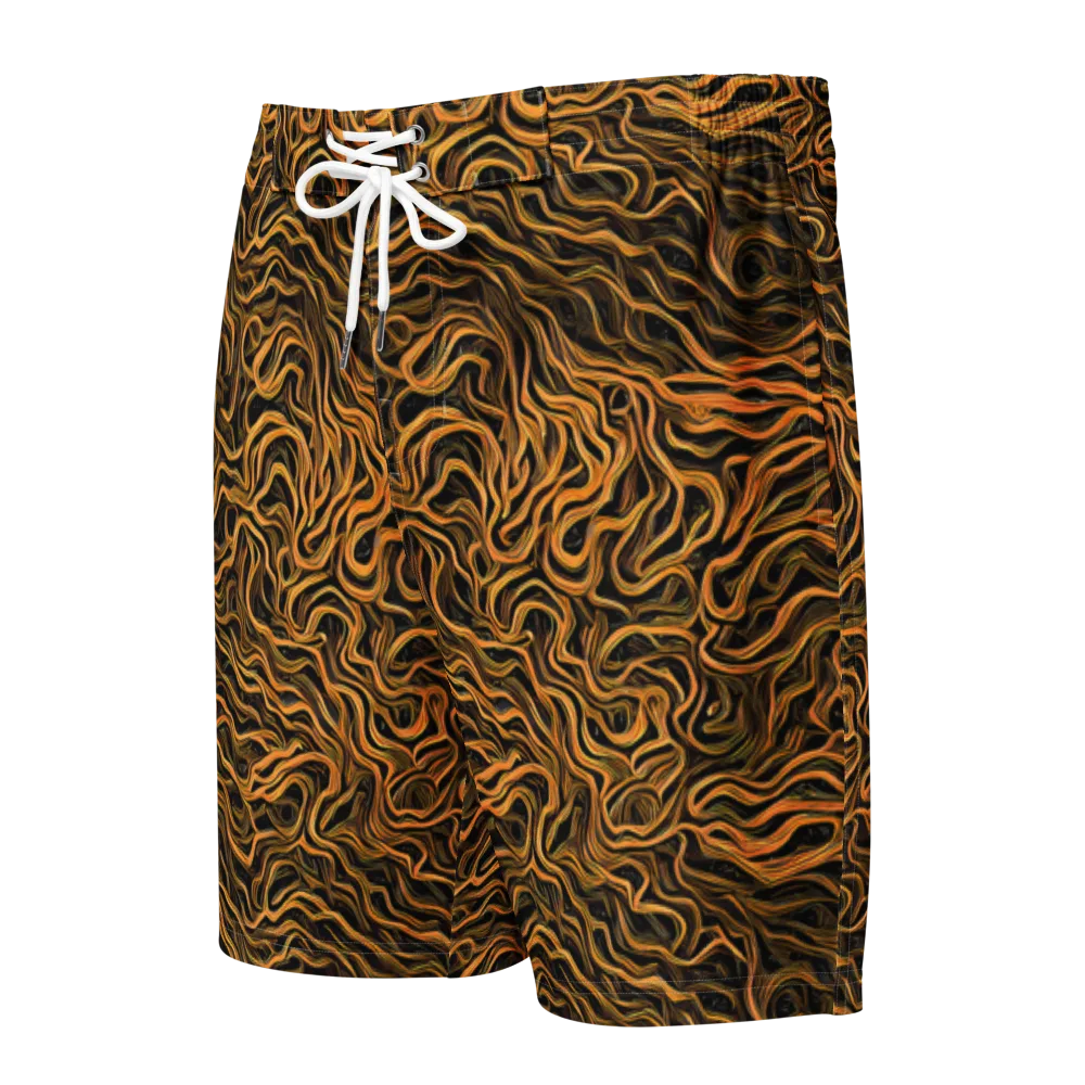 Obsidian Flame on Men's Board Shorts — Front