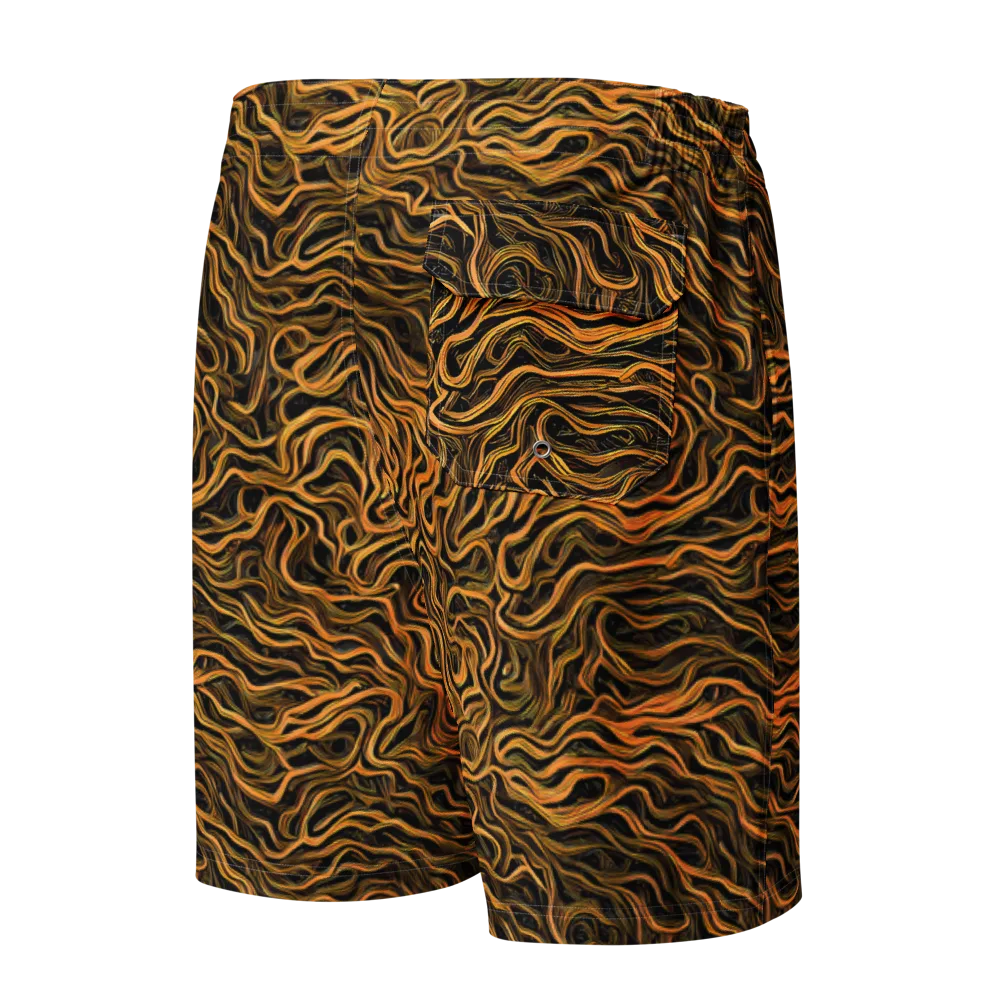 Obsidian Flame on Men's Board Shorts — Back