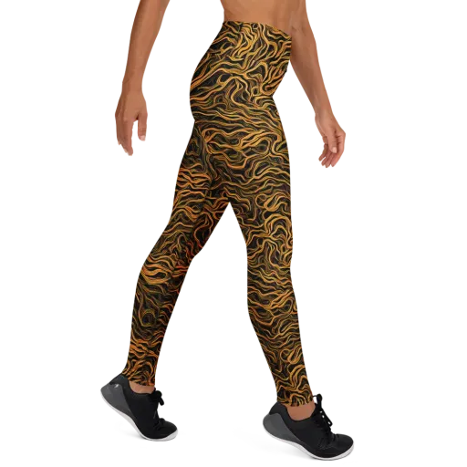 Obsidian Flame on a Yoga Leggings