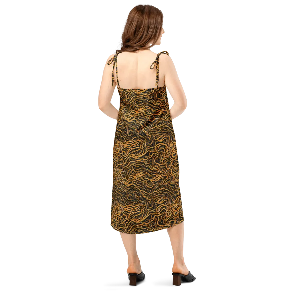 Obsidian Flame on Slip Dress — Back