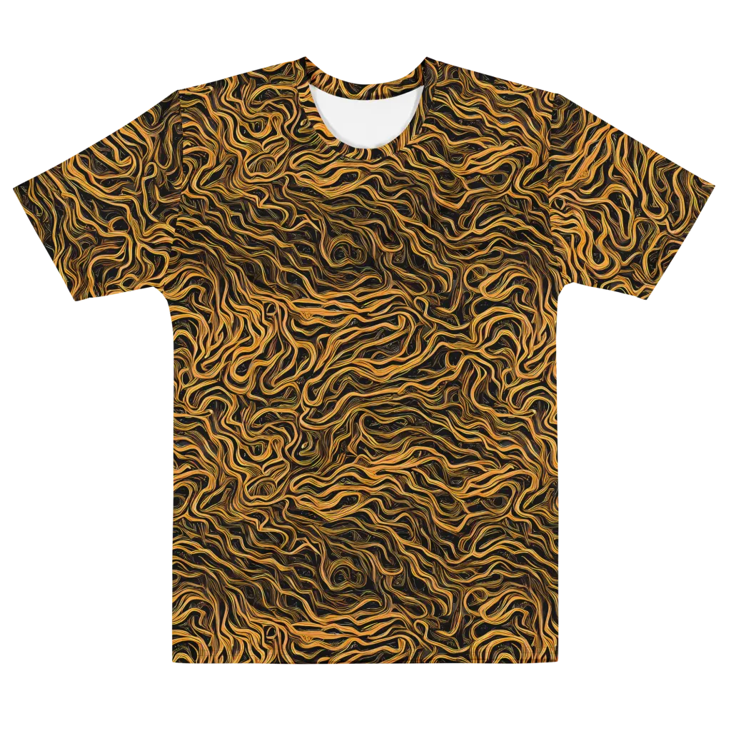 Obsidian Flame on Men's Cotton Crew Neck T-Shirt — Front