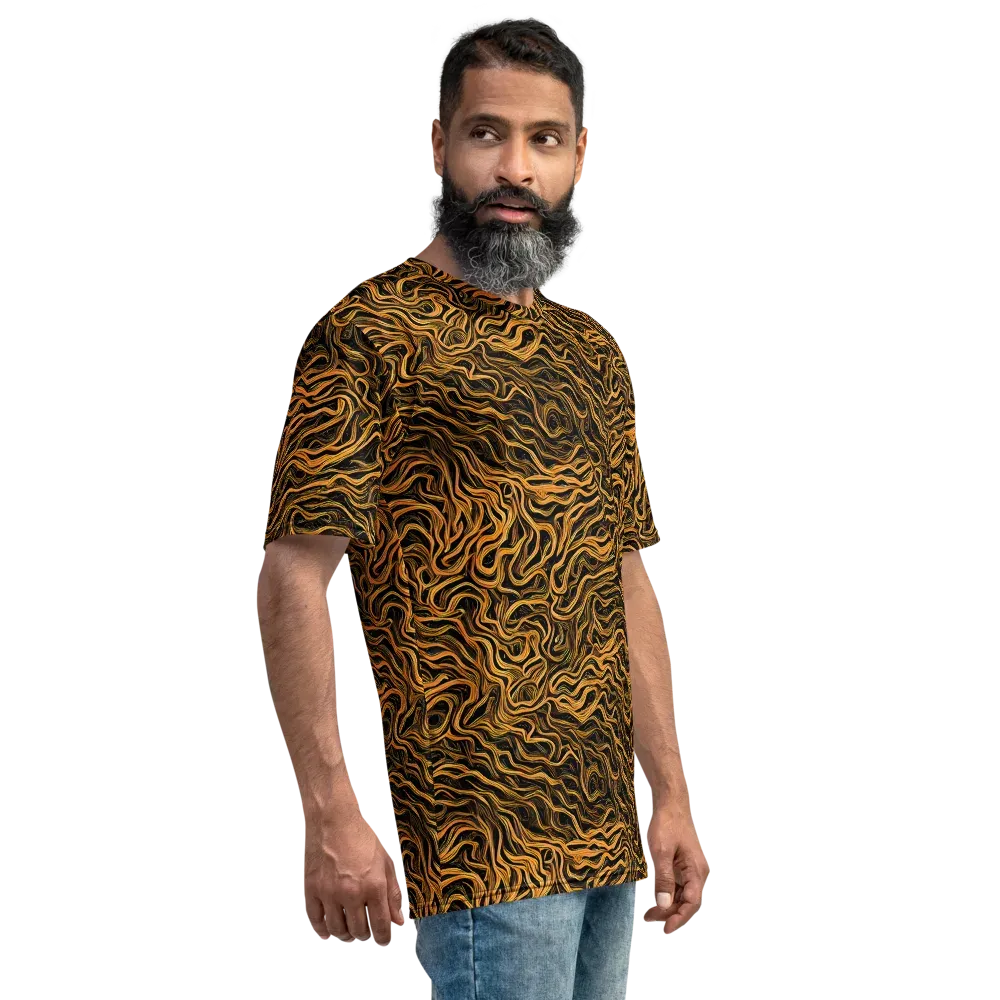 Obsidian Flame on Men's Crew Neck T-Shirt — Right