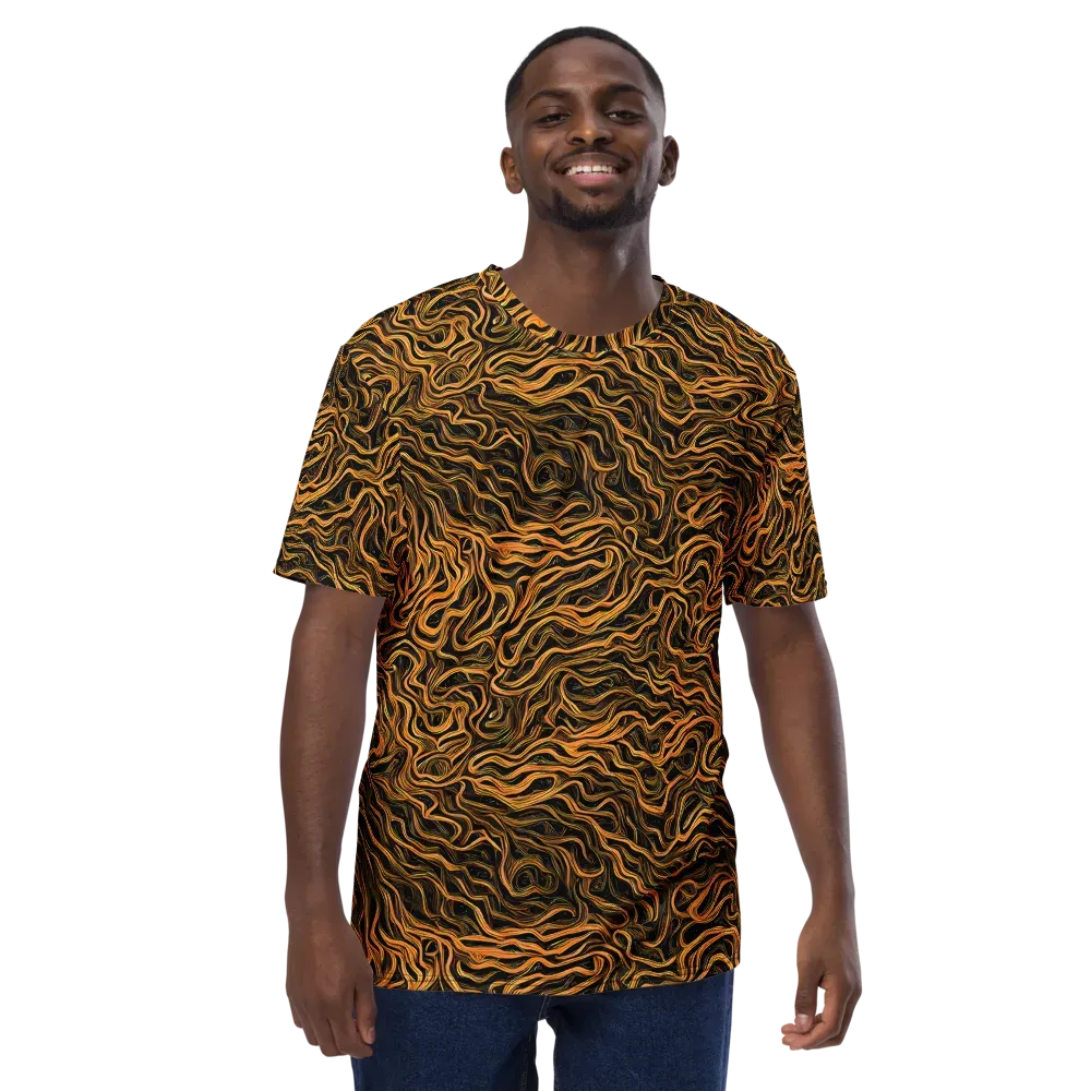 Obsidian Flame on Men's Crew Neck T-Shirt — Front
