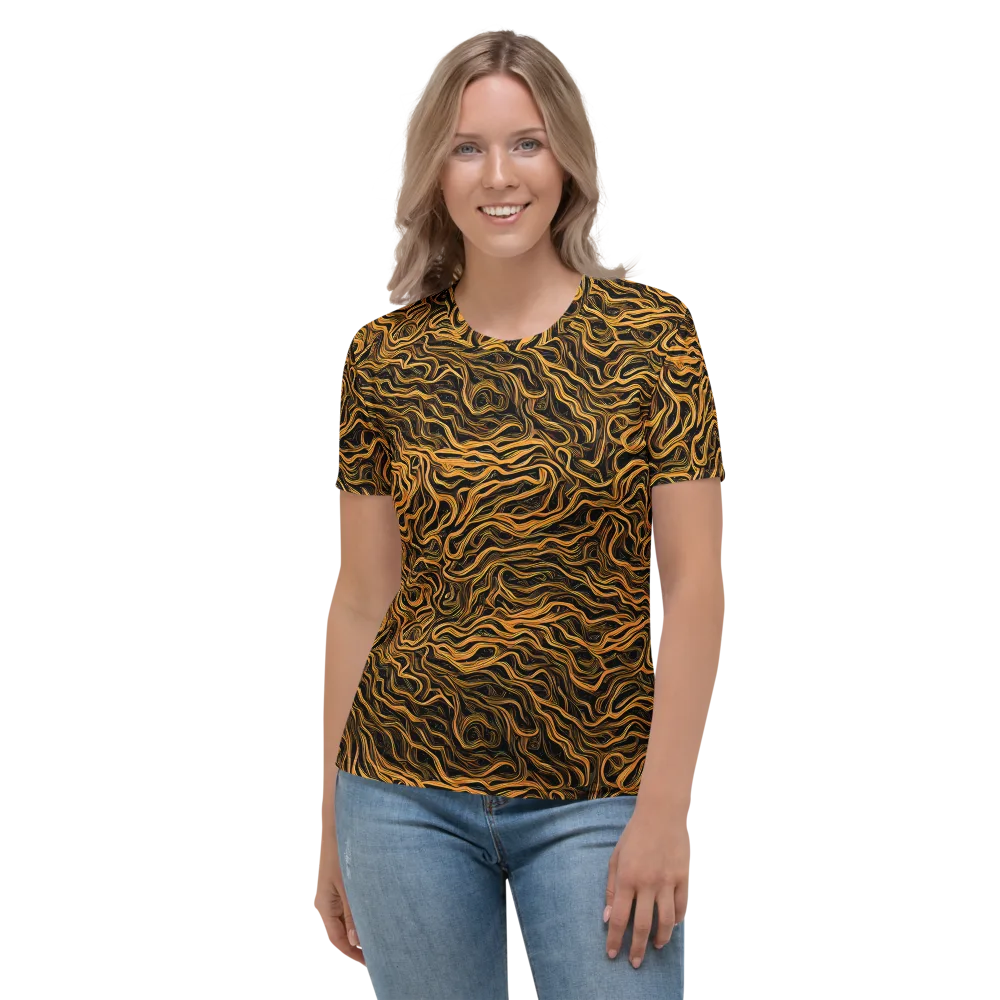 Obsidian Flame on Women's Crew Neck T-Shirt — Front