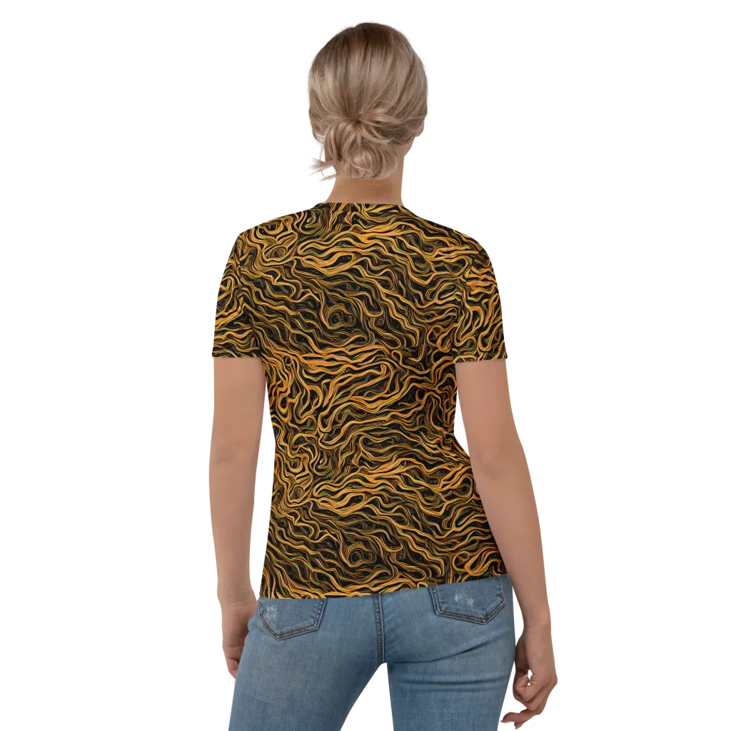 Obsidian Flame on Women's Crew Neck T-Shirt — Back