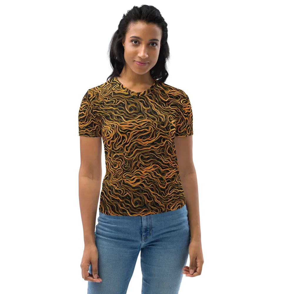 Obsidian Flame on Women's Crew Neck T-Shirt — Front