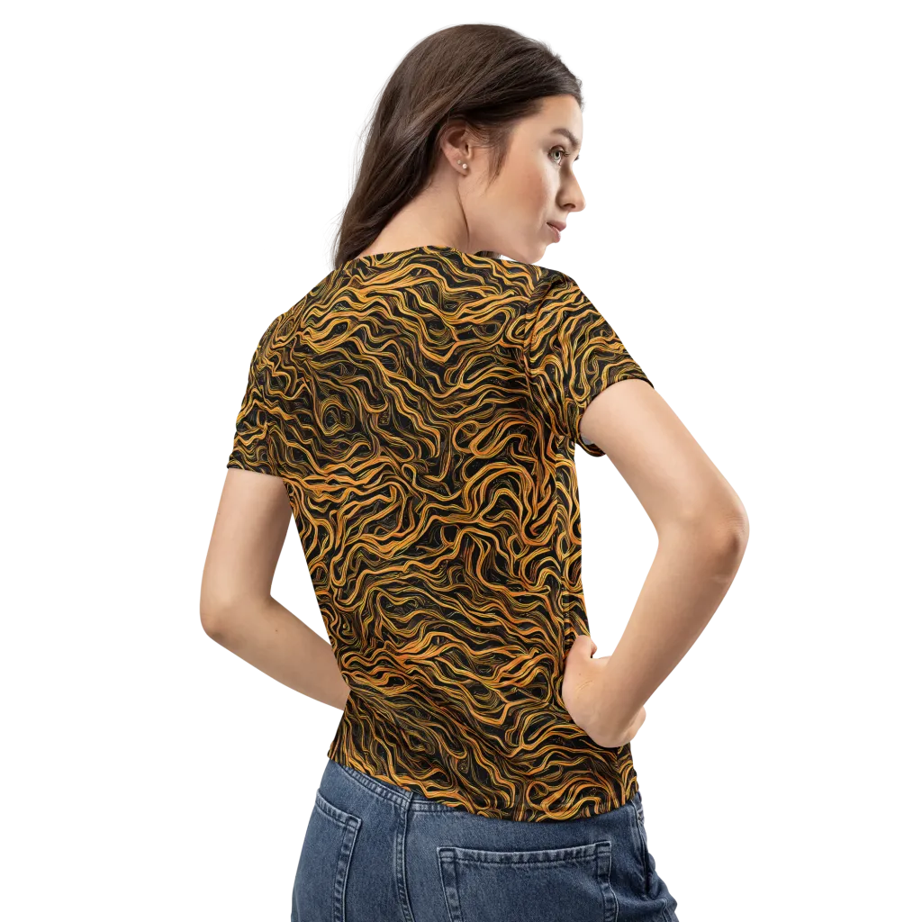 Obsidian Flame on Women's Crew Neck T-Shirt — Back
