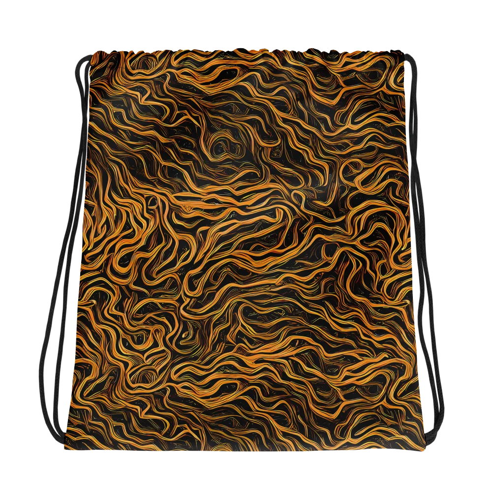 Obsidian Flame on Drawstring Bag — Photo