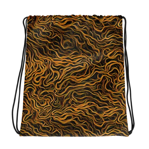 Obsidian Flame on a Drawstring Bag