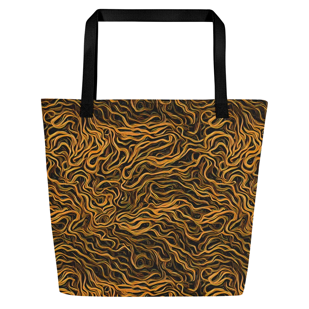 Obsidian Flame on Large Tote Bag W/ Pocket — Front